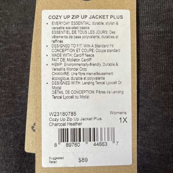 PrAna Cozy Hoody in gray, sz 2X, NWT - Picture 2 of 4